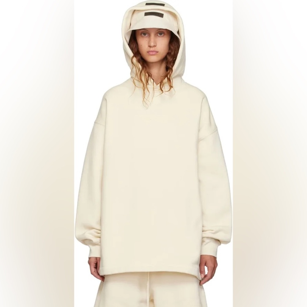 NWT Sz Small Essentials Fear Of God Egg Shell Relaxed Hoodie Unisex